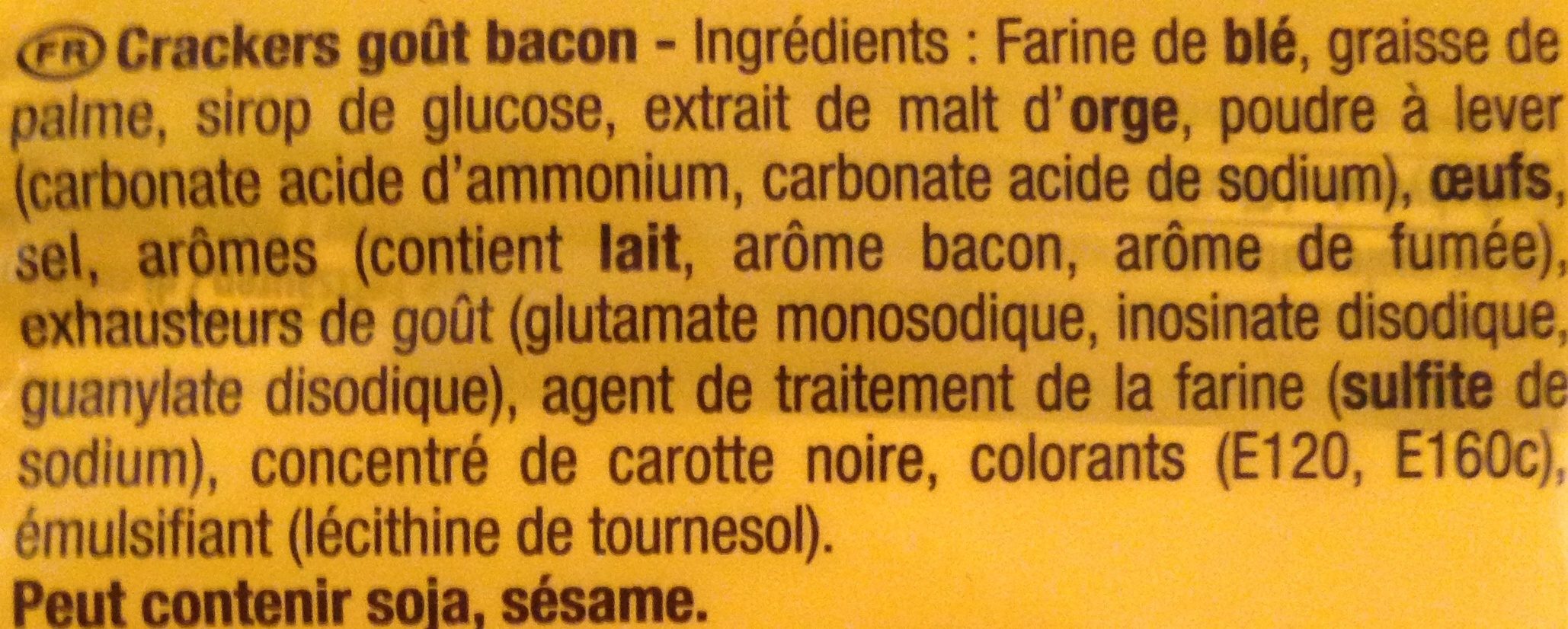 Tuc Bacon - Ingrédients