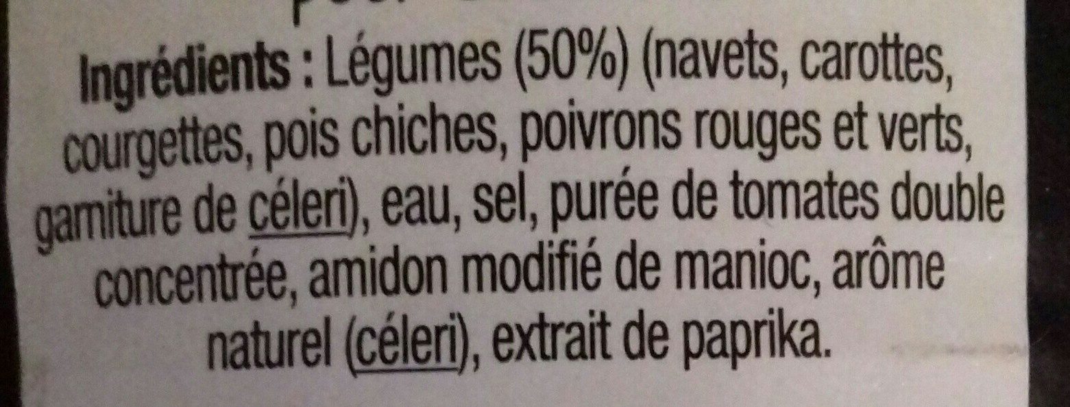 Légumes pour Couscous - Ingrédients