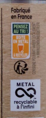 220g haricots verts extra fins - Instruction de recyclage et/ou informations d'emballage