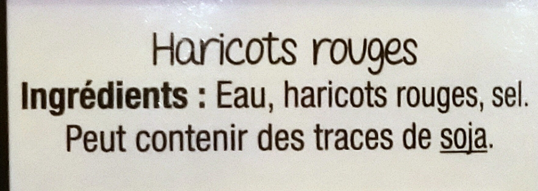 500g HARICOTS ROUGES - Ingredienser - fr