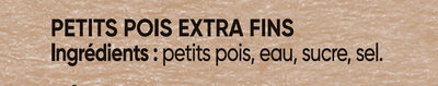280g PETITS POIS EXTRA FINS - Ingredienser - fr