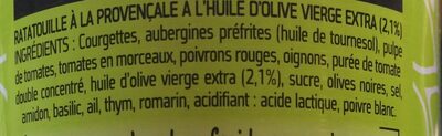 Ratatouille Provencale d 'Aucy - Ingredienser - fr