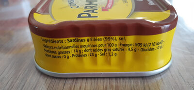 Sardines Sans Huile Grillées & Finement Salées - Ingrédients