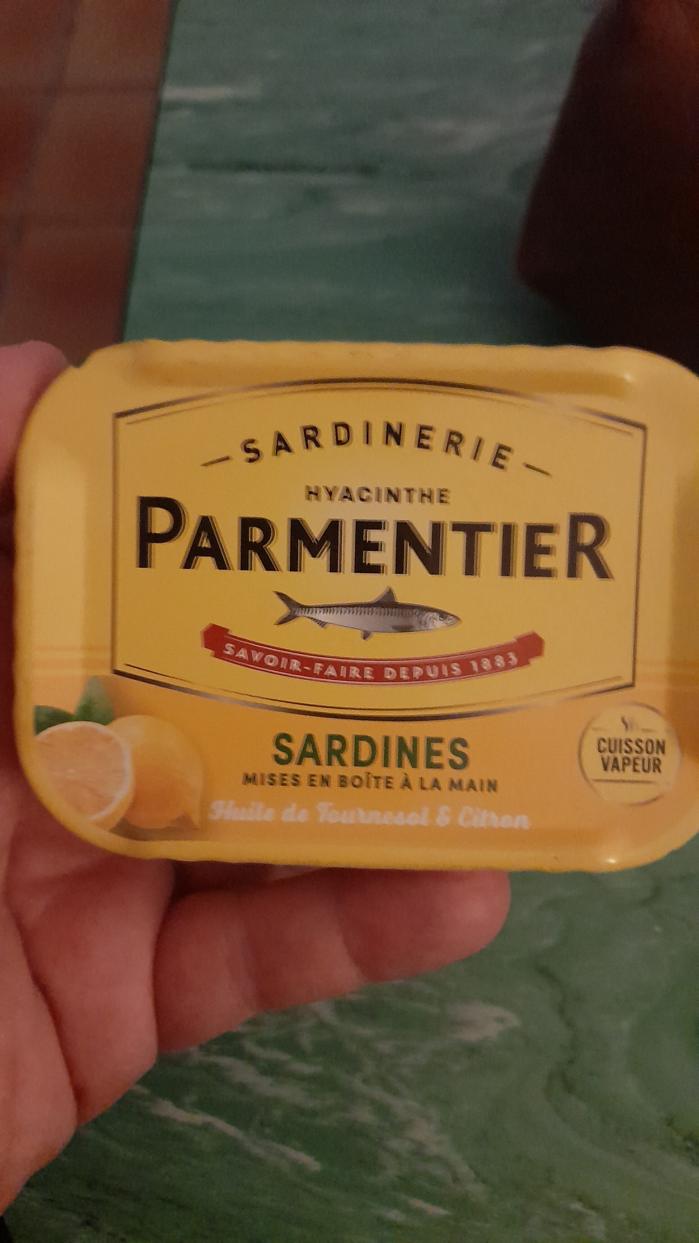 Sardine huile tournesol et citron PARMENTIER, boîte 1/6 - Produit