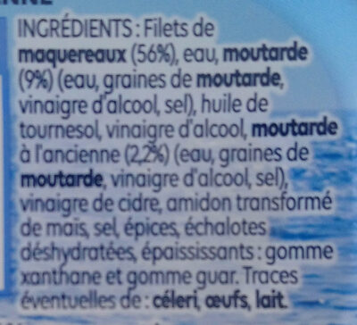 Filet de maquereaux - Ingrediënten - fr