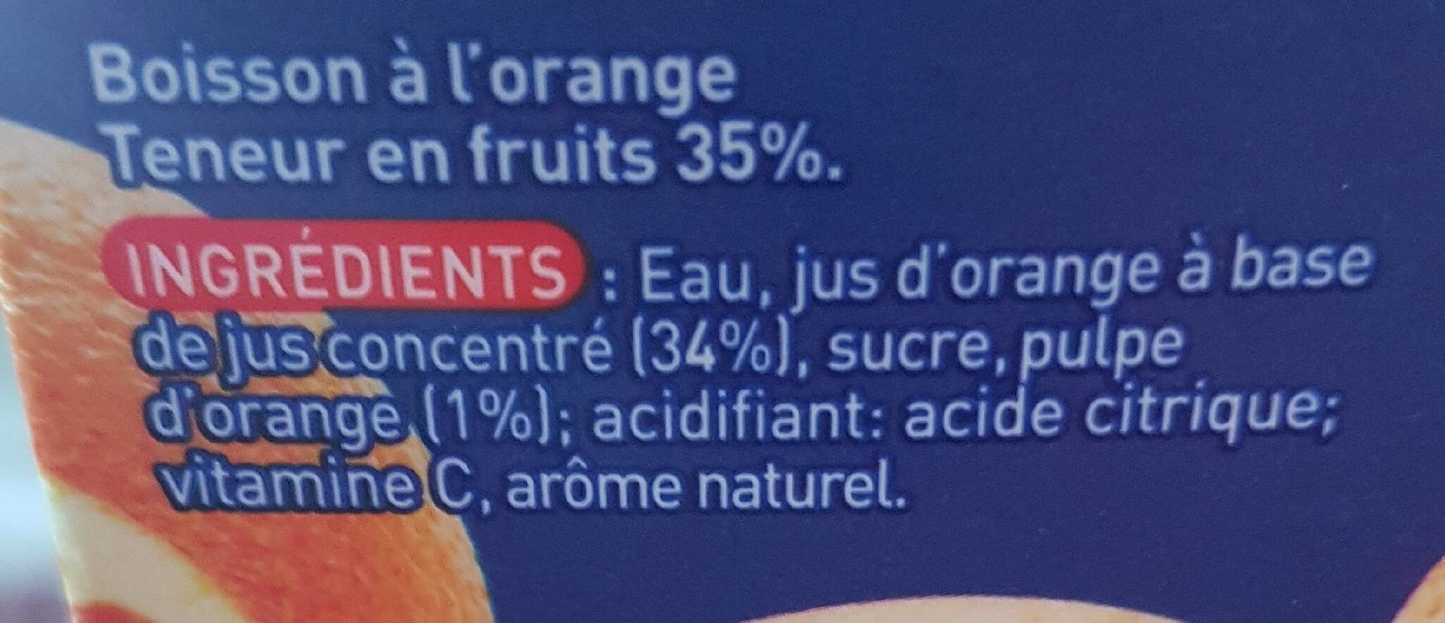 Fruité & rafraîchissant plus de goût Orange - 成分 - fr