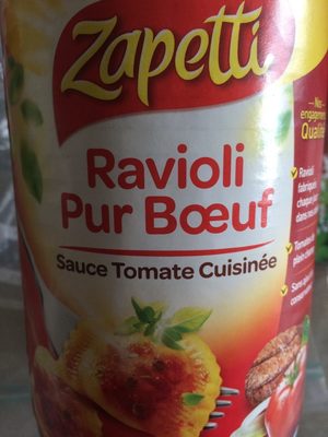 Ravioli pur bœuf, sauce tomate cuisinée - Product - fr