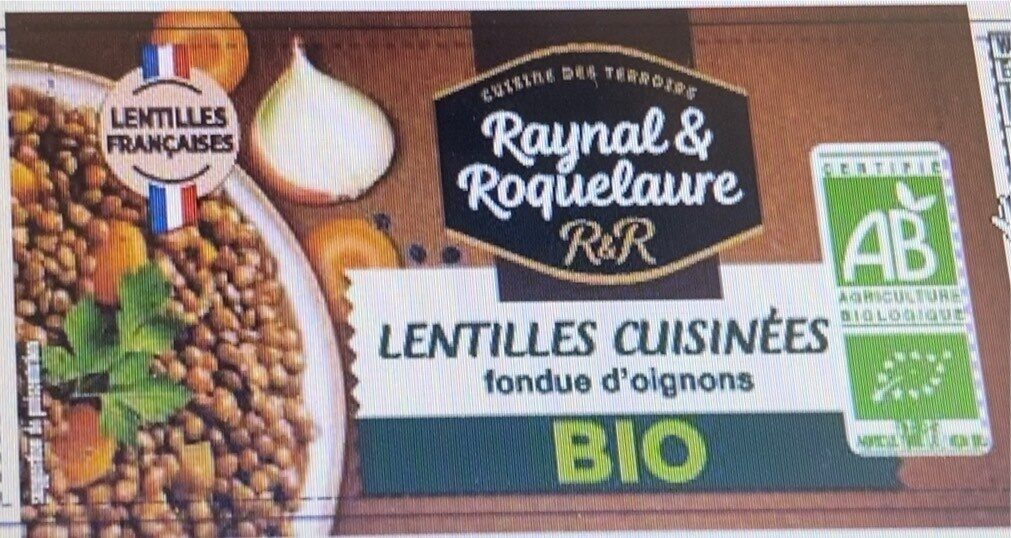 Lentilles cuisinées bio fondue d'oignons - Product - fr