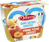 MATERNE Compotes Coupelles Pomme Pêche Abricot 4x100g - Produto