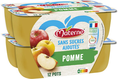 MATERNE Compotes Coupelles Pomme 12x100g - Product - fr
