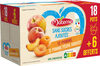 MATERNE (Sans sucres ajoutés) Pomme/Pomme Pêche Abricot 24x100g 18 6 Offerts - Producto