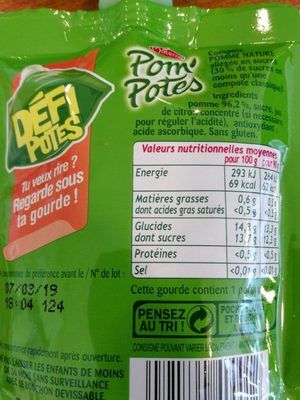 Pom'Potes Pomme - Ingredienti - fr