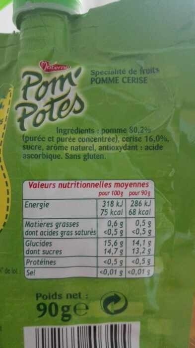 Pom'potes Pomme Cerise - Ingredients