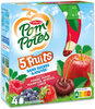 POM'POTES (Sans sucres ajoutés) 5 Fruits Rouges (Pomme-Fraise-Framboise-Myrtille-Cerise) - Producto