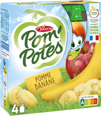 POM'POTES Compotes Gourdes Pomme Banane 4x90g - Produit