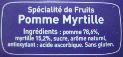 Pom'Potes pomme myrtille Materne - Ingrédients