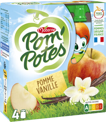 POM'POTES Compotes Gourdes Pomme Vanille 4x90g - Produkt - fr