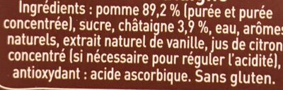 POM'POTES Compotes Pomme Châtaigne d'Ardèche 4x90g - Ingredienser - fr