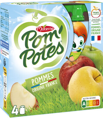 POM'POTES Compotes Gourdes Pomme Nature 4x90g - Producto - fr