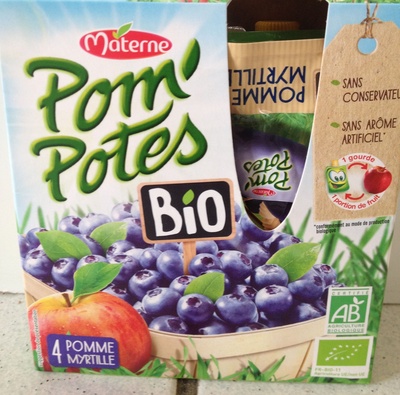 Pom' Potes - Compotes de pomme et myrtille bio - Produit