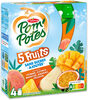POM'POTES (Sans sucres ajoutés) 5 Fruits Pomme Tropical (Pomme-Goyave-Mangue-Ananas-Passion) - Product