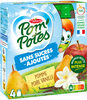 POM'POTES Compotes Gourdes Pomme Poire Vanille 4x90g - Product