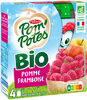 POM'POTES Compotes Gourdes BIO Pomme Framboise 4x90g - Product