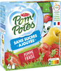 POM'POTES Compotes Gourdes Pomme Fraise 4x90g - Product