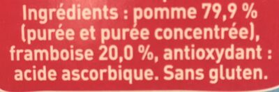 POM'POTES Compotes Gourdes Pomme Framboise 4x90g - Ingredients - fr