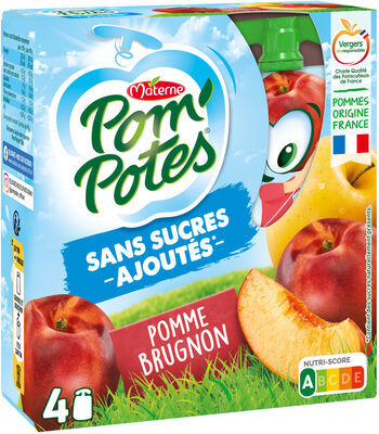 POM'POTES Compotes Gourdes Pomme Brugnon 4x90g - Produkt - fr