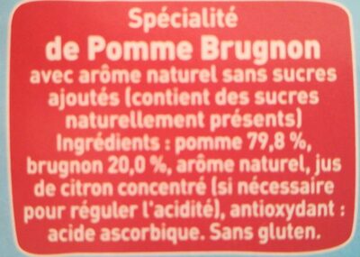 POM'POTES Compotes Gourdes Pomme Brugnon 4x90g - Ingredienser - fr