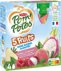 POM'POTES Compotes Gourdes 5 Fruits Roses 4x90g - Product
