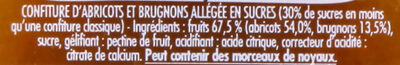 CONFIPOTE Confiture allégée en sucres Pot Abricot Brugnon 350g - Ingrédients