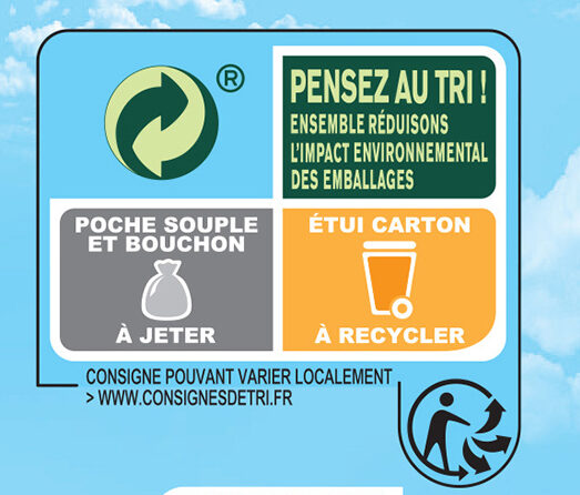 POM'POTES Compotes Gourdes BIO Pomme Nature 12x90g - Recycling instructions and/or packaging information - fr