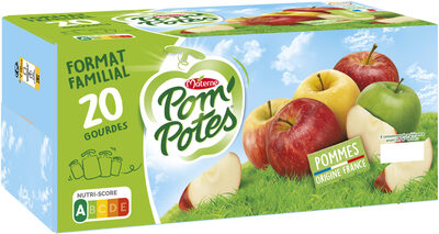 POM'POTES Compotes Gourdes Pomme Nature 20x90g - Produkt - fr