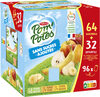 POM'POTES Compote Gourdes Sans Sucres Ajoutés Pomme, Pomme Poire, Pomme Banane 96x90g 64+32 Offertes - Producto