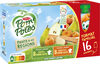 POM'POTES Compote Gourdes Sans Sucres Ajoutés Fruits De Nos Régions (8 pomme poire + 8 pomme abricot) 16x90g Format Familial - Producto