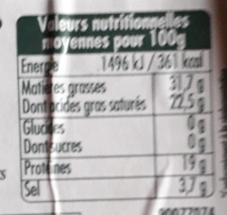 Roquefort AOP (part dégustation) - Nutrition facts - fr