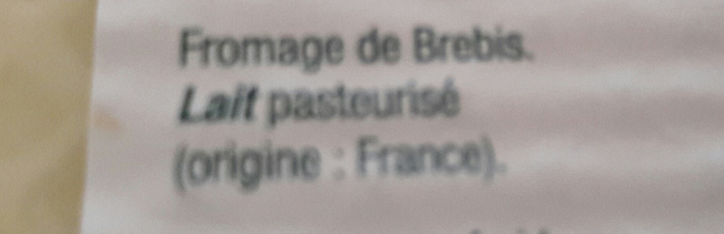 Tranches de brebis - Ingredients - fr
