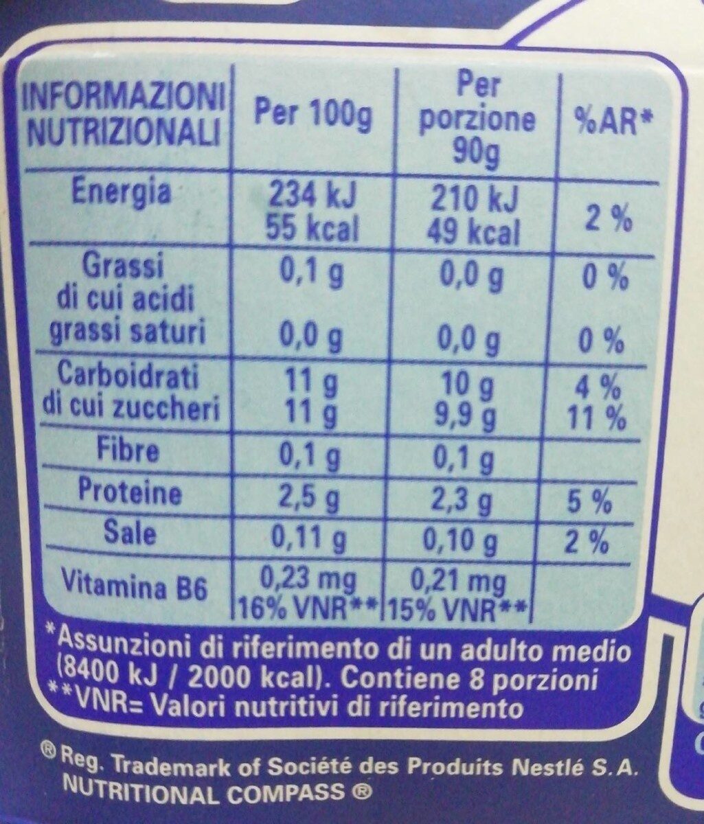 Nestlé LC1 Vital - Valori nutrizionali