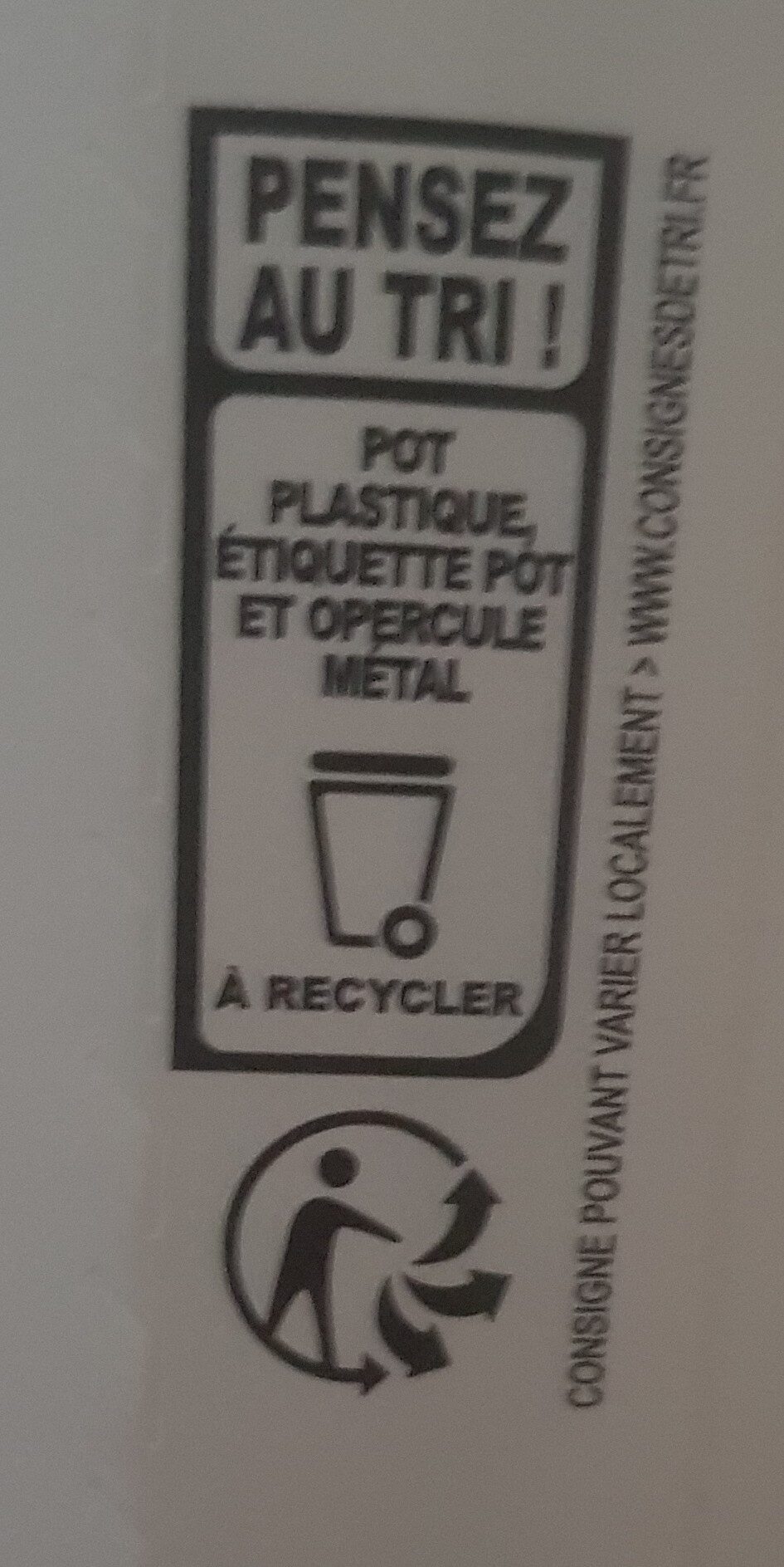 Skyr myrtille - Instruccions de reciclatge i/o informació d’embalatge - fr