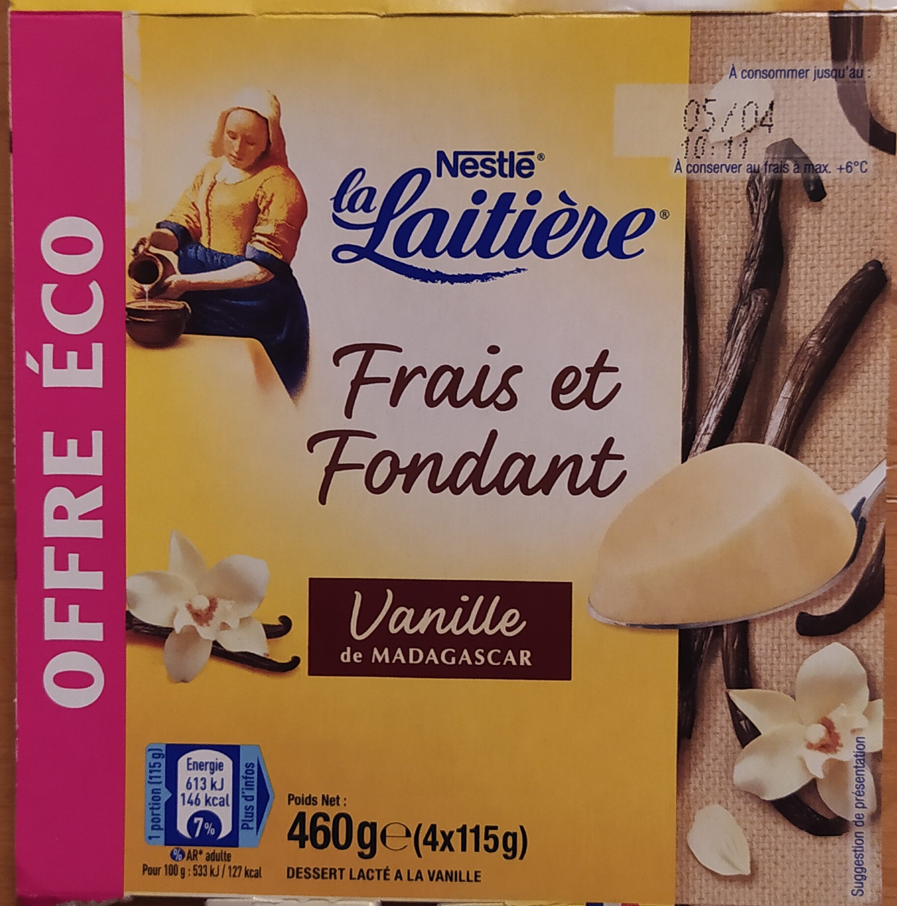 Frais et Fondant vanille de Madagascar 4 x 115 g - Produkt - fr