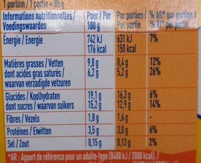 Crème craquant chocolat - Voedingswaarden - fr