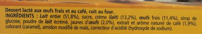 Le Petit Pot de Crème au Café (4 Pots) - Ingrediënten - fr