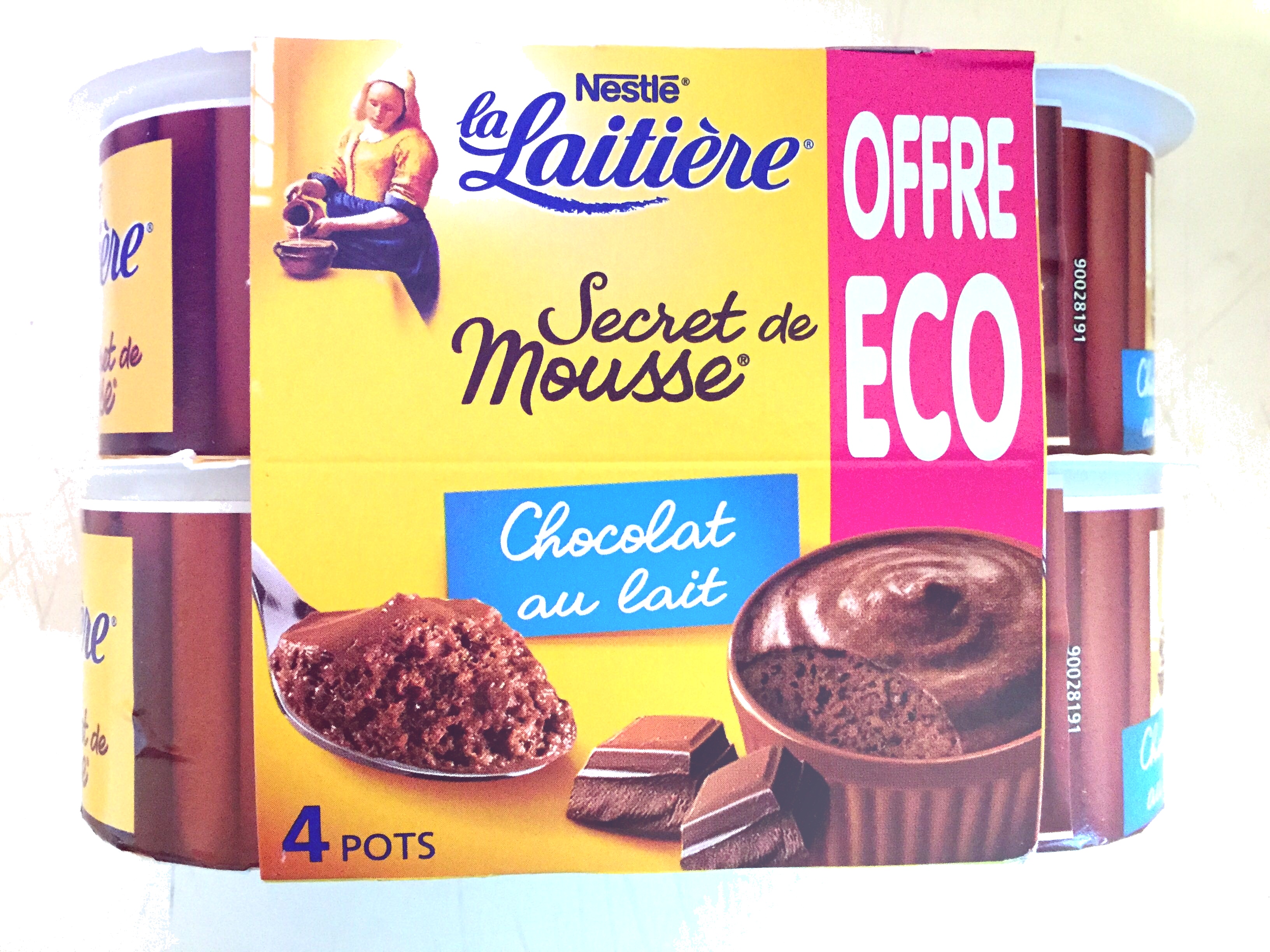 Secret de Mousse Chocolat au lait (4 Pots) Offre Eco - Product - fr