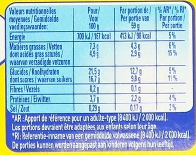 Secret de Mousse Caramel - Nutrition facts - fr