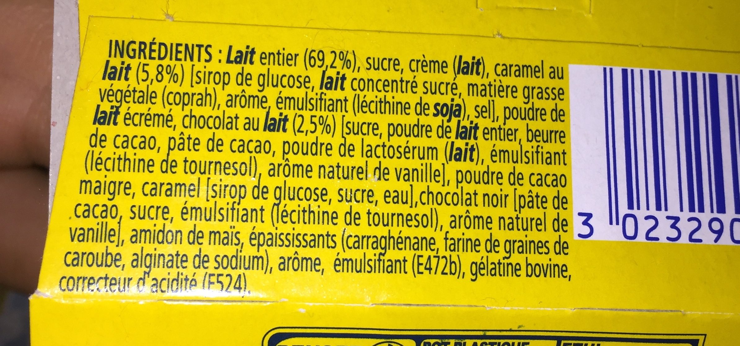Secret de mousse au chocolat caramel la laitiere - Ingrediënten - fr