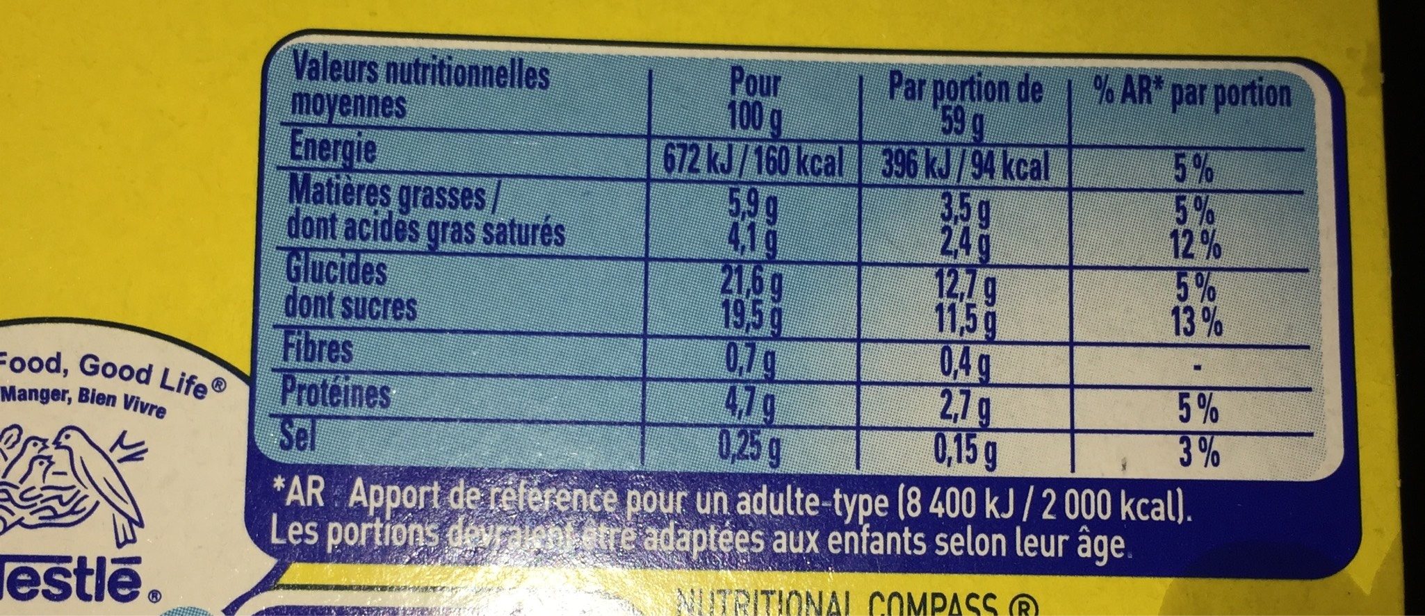 Secret de mousse au chocolat caramel la laitiere - Voedingswaarden - fr