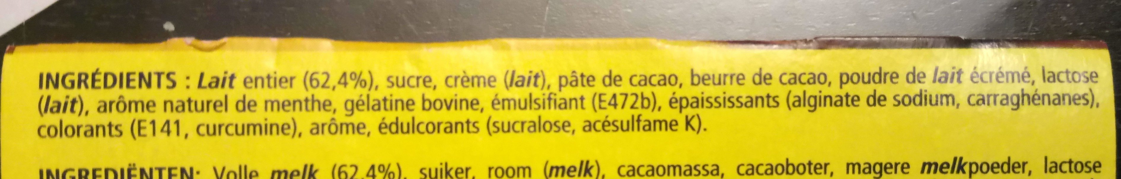 Feuilleté de Mousse Menthe - Ingredients - fr