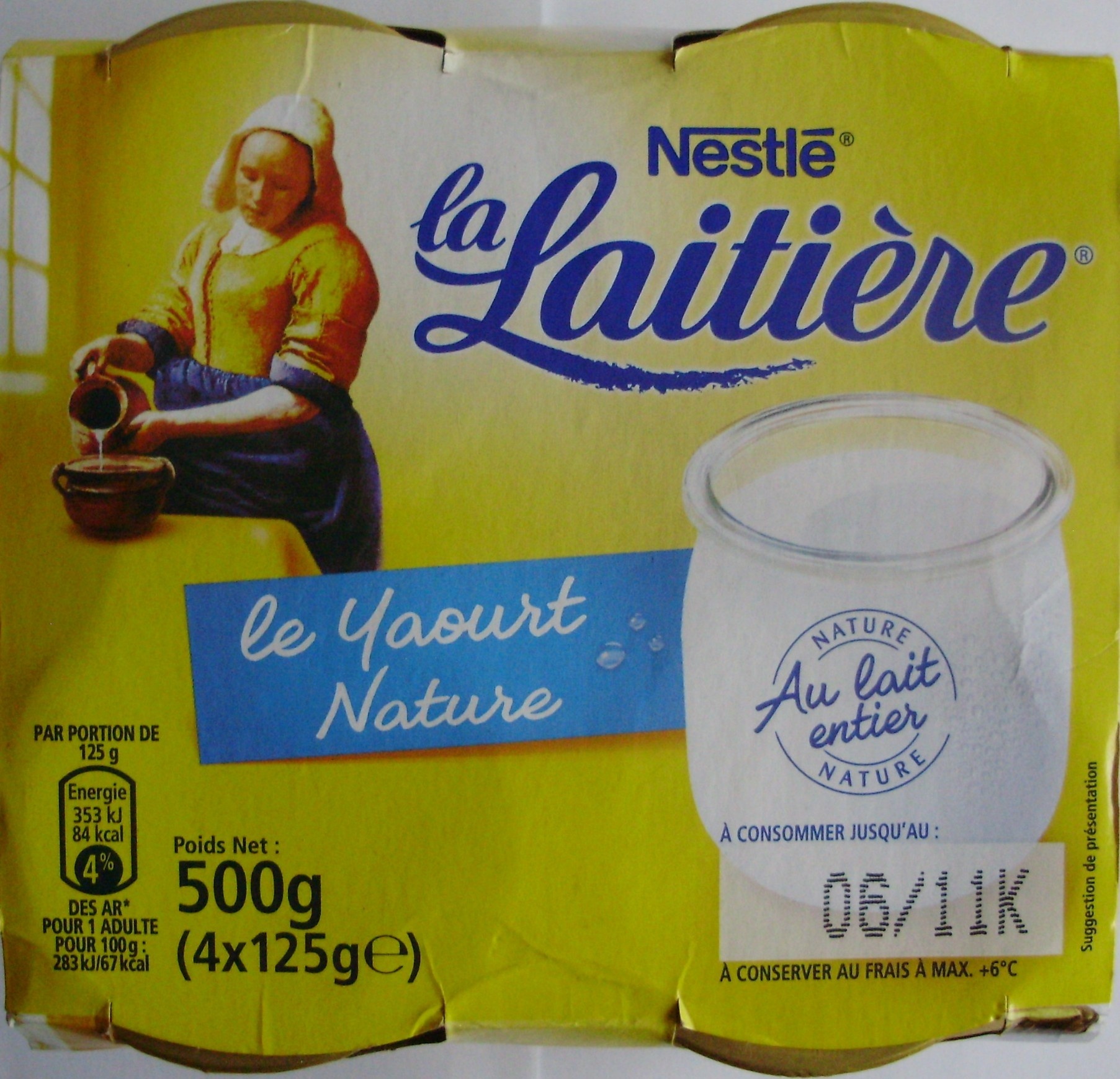 Le Yaourt Nature (4 Pots) - Product - fr